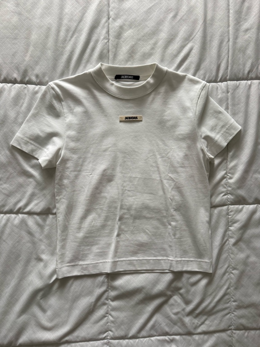 Jacquemus White Les Classiques ‘The Gros Grain’ T Shirt
